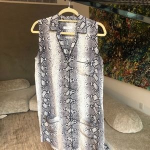 Equipment Snakeskin Sleeveless Mini Dress Size M